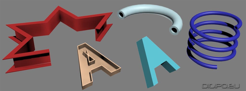 Работа со сплайном и модификаторами