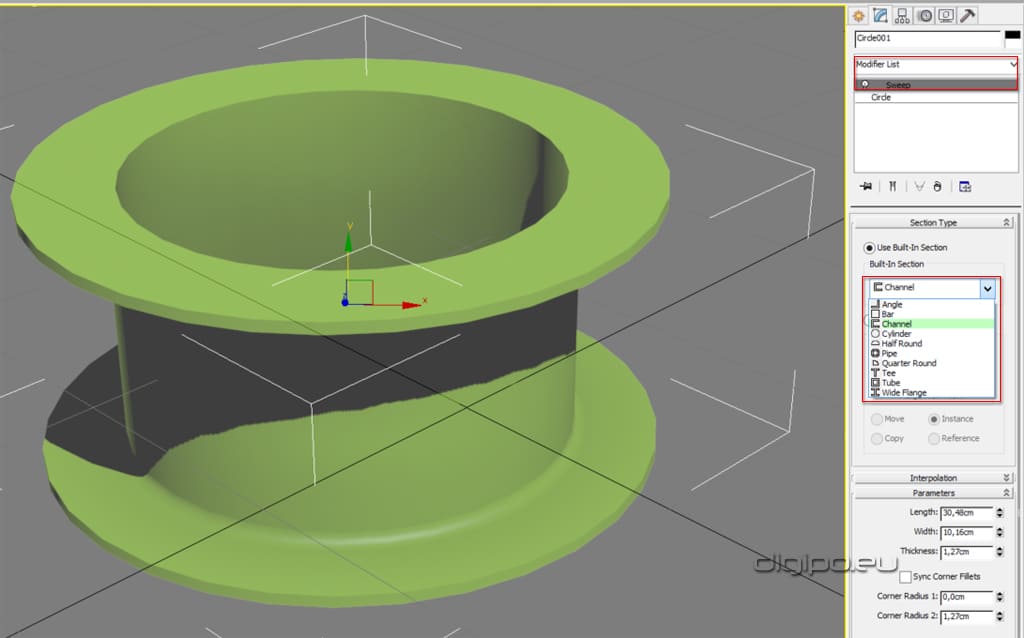 Модификатор Sweep
