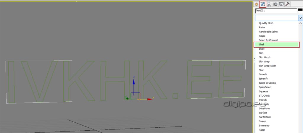 Модификатор Shel