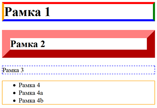 Примеры border