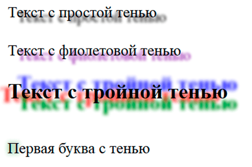 Тень текста