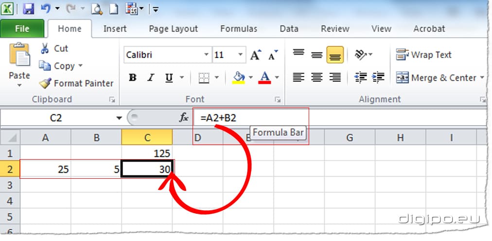 Формула с ссылками на ячейки