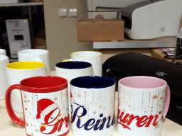 Печать на кружках и тарелках