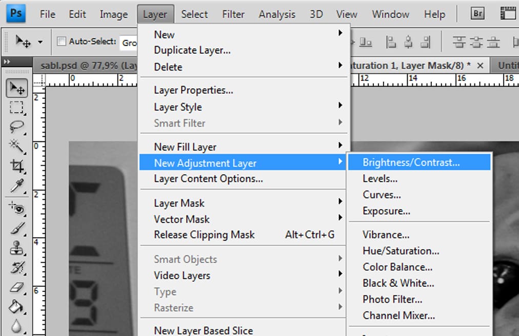 Настройки Brightness/Contrast 