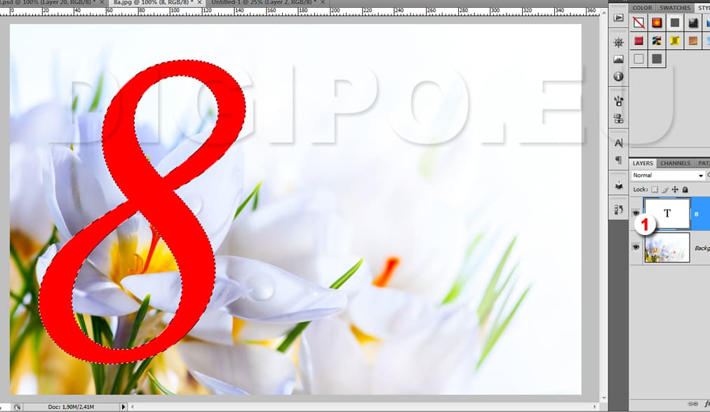 Напишем цифру восемь