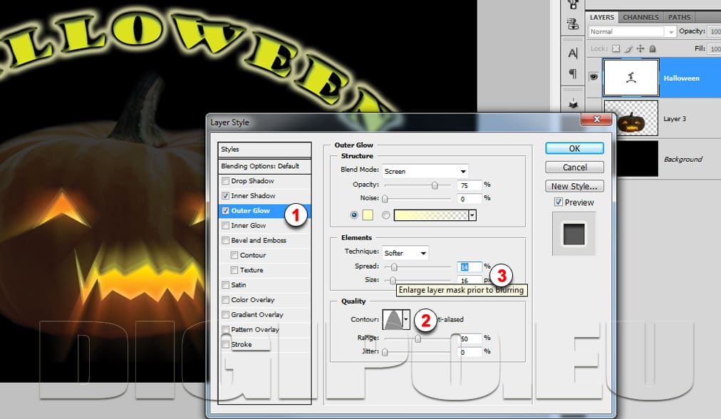 Тень текста