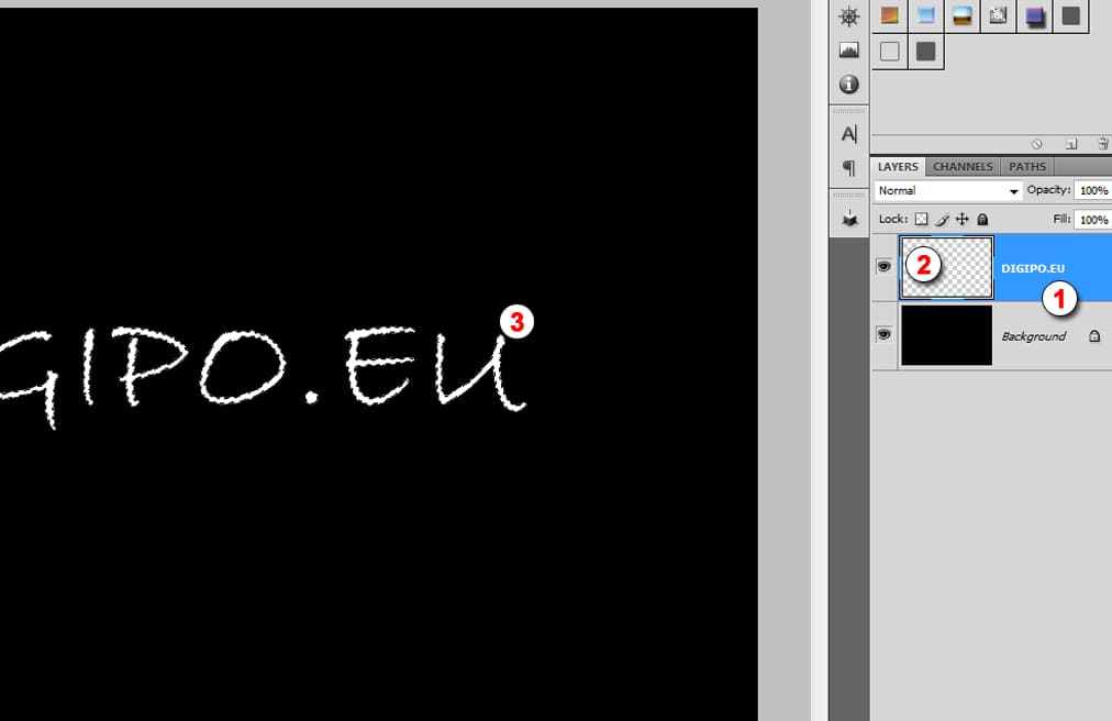 Превращаем слой с текстом в рисунок