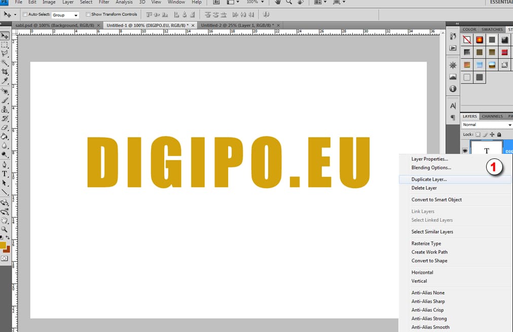 Создаем дубликат