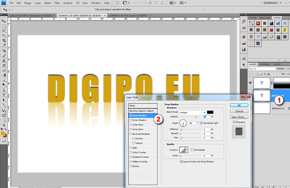 Добавляем тень